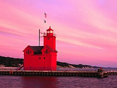 Holland Harbor Evening, Lake Michigan